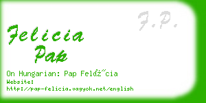 felicia pap business card